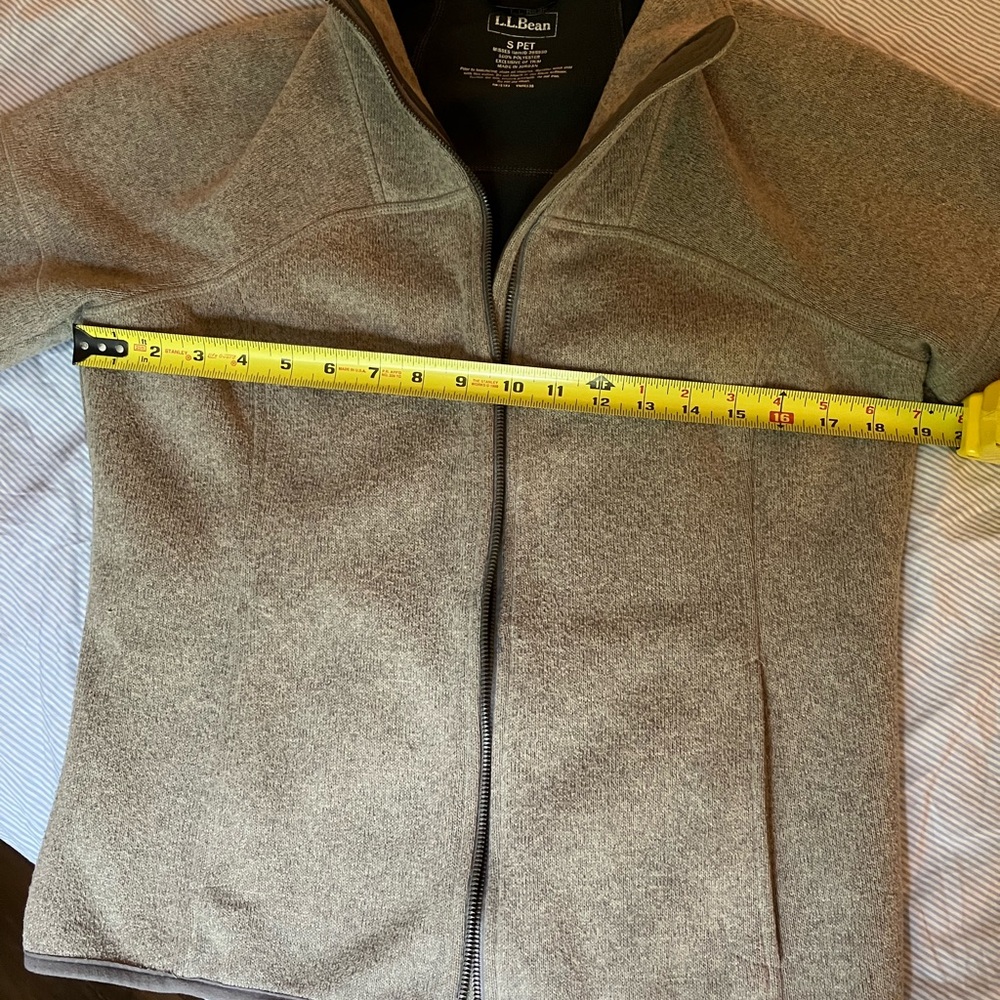 L.L. Bean Gray Sweater Fleece Zip-Up Jacket